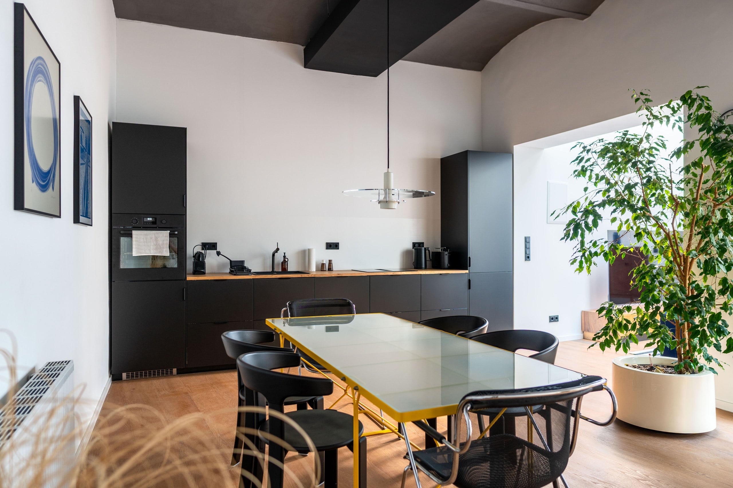 4 Apartments, Glasdach, Schaufenster, hohe Decken