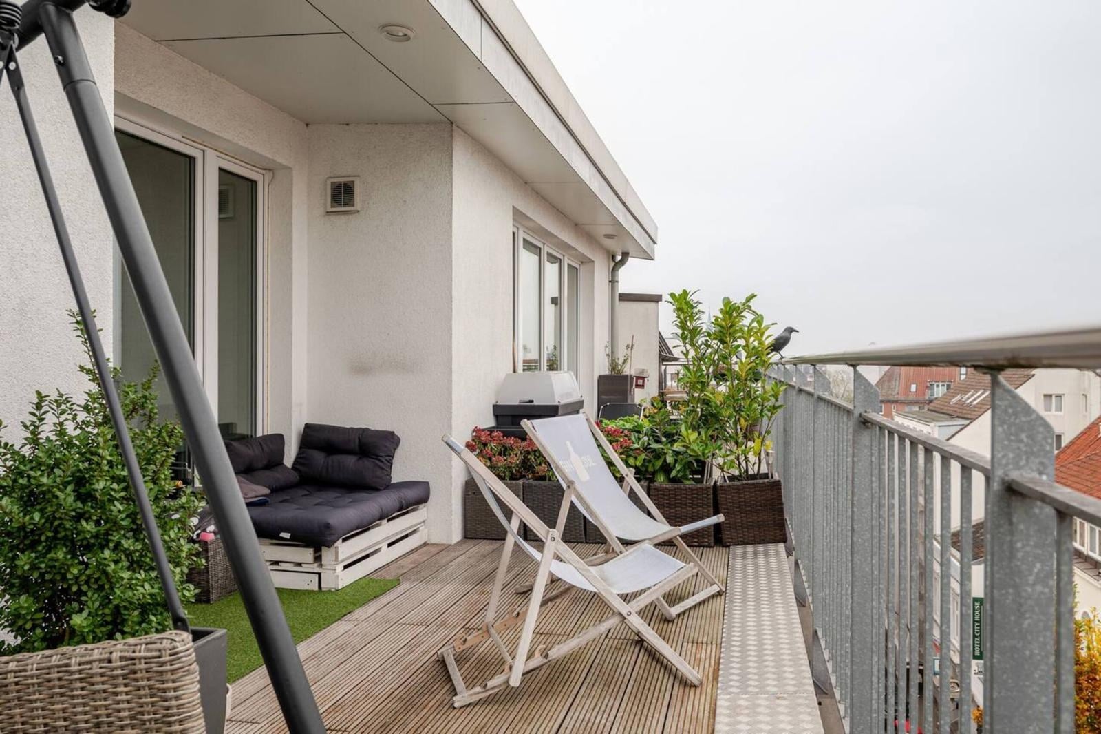 Penthousewohnung mit sonnigem Ausblick über Hamburg