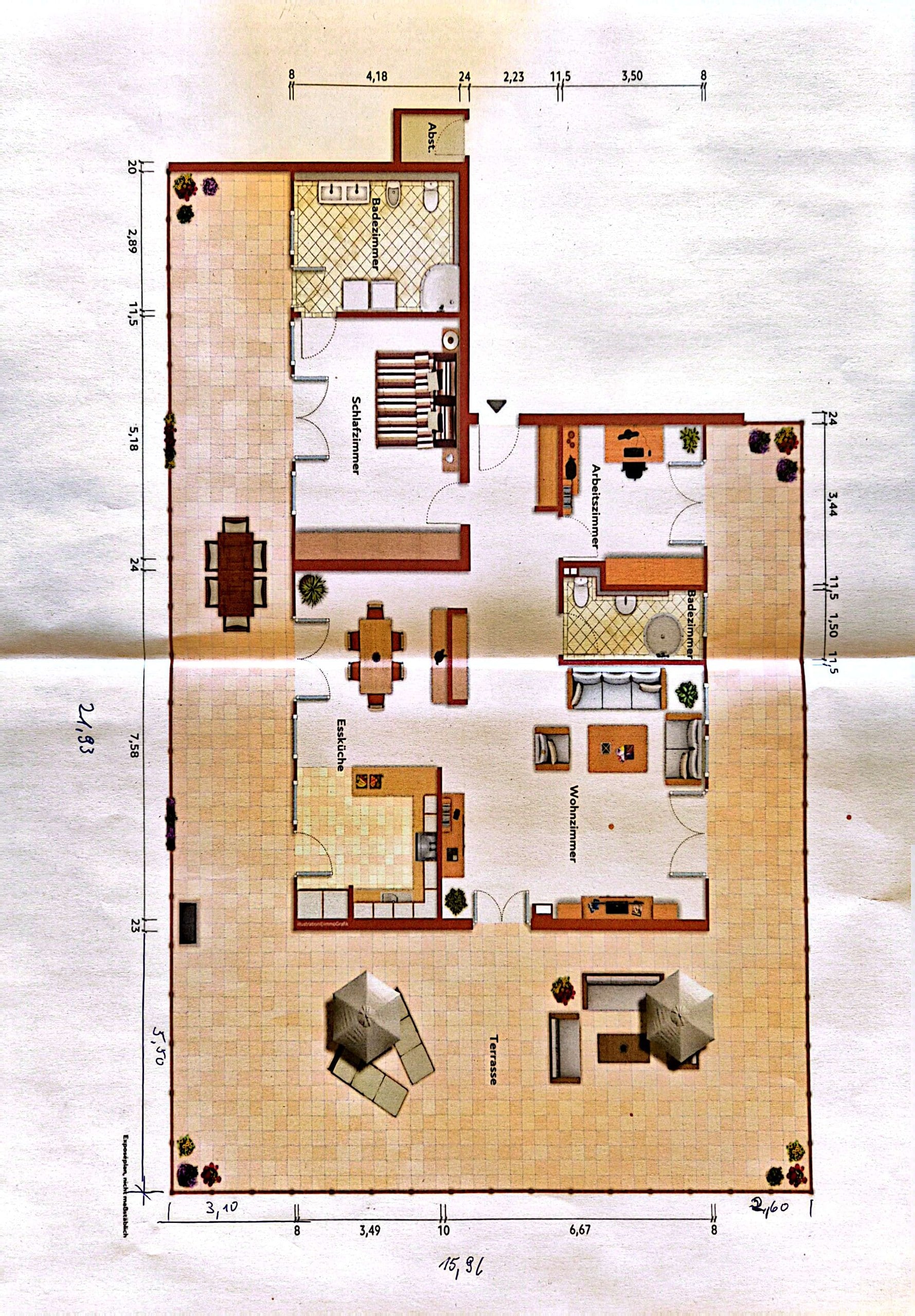 Exclusive Penthouselage mit grosser Dachterasse