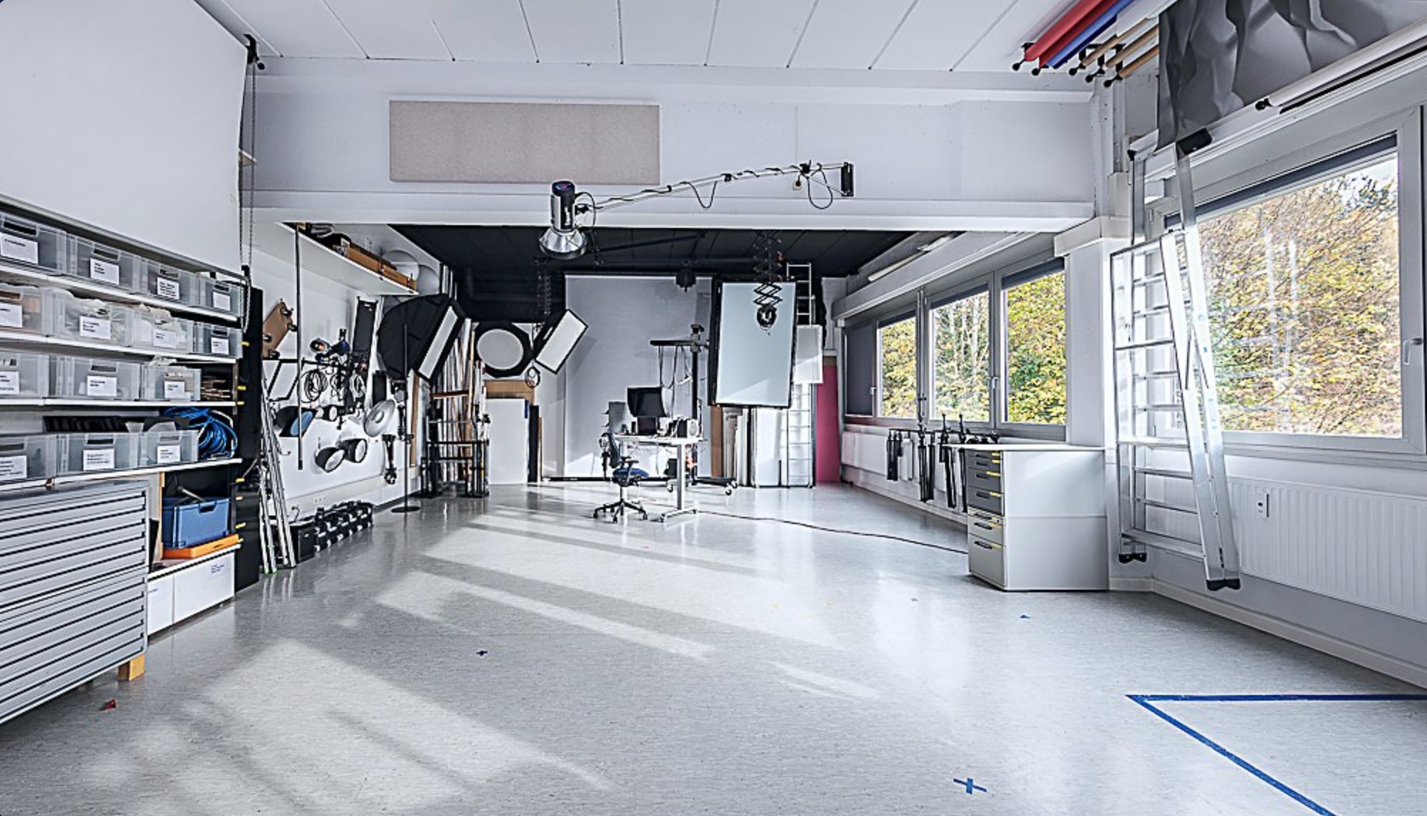 Fotostudio-Loft mit Industrie-Werkstatt Flair